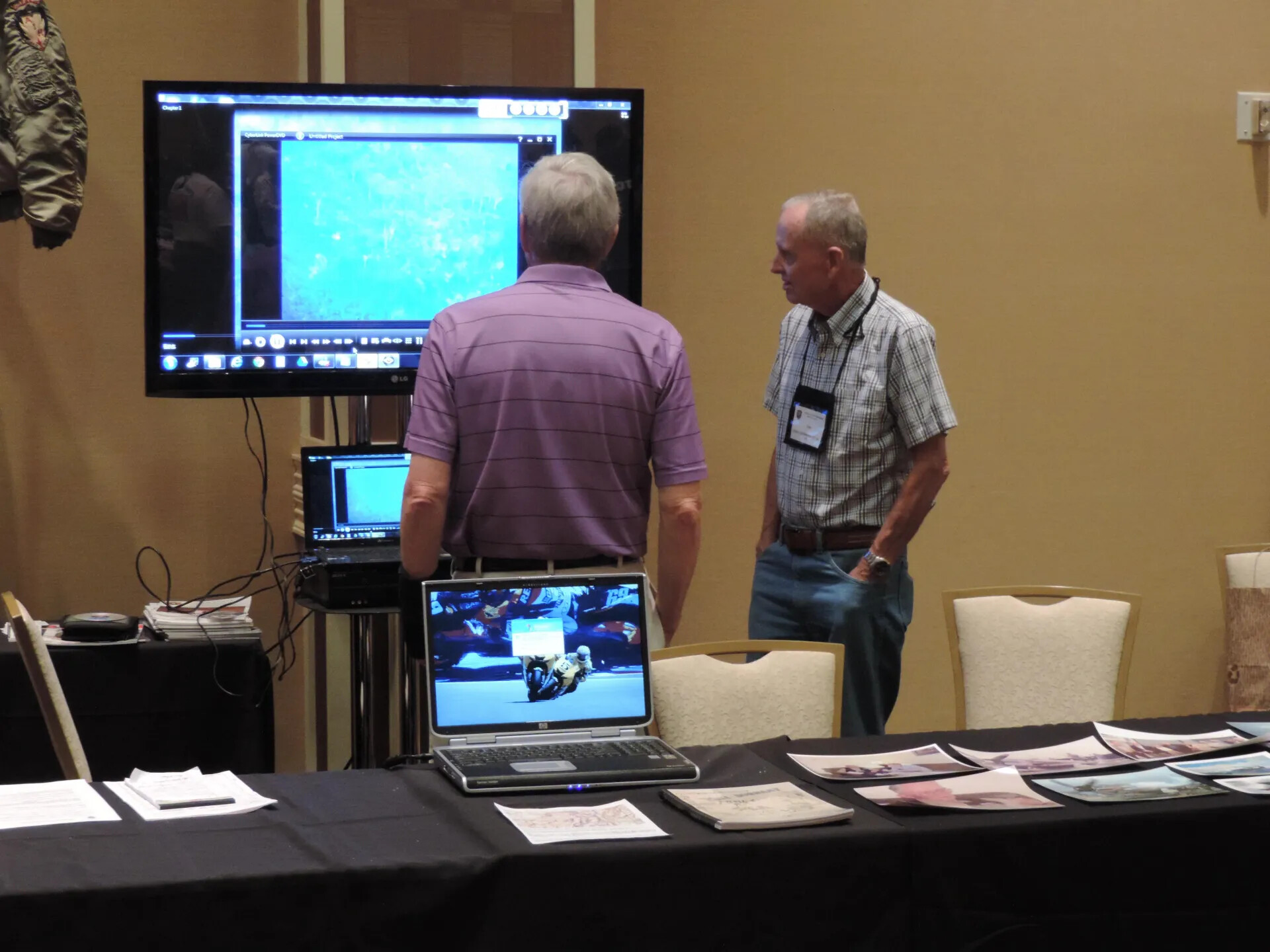 Video Playback Station at the Special Operations Association Reunion, Las Vegas, 2013