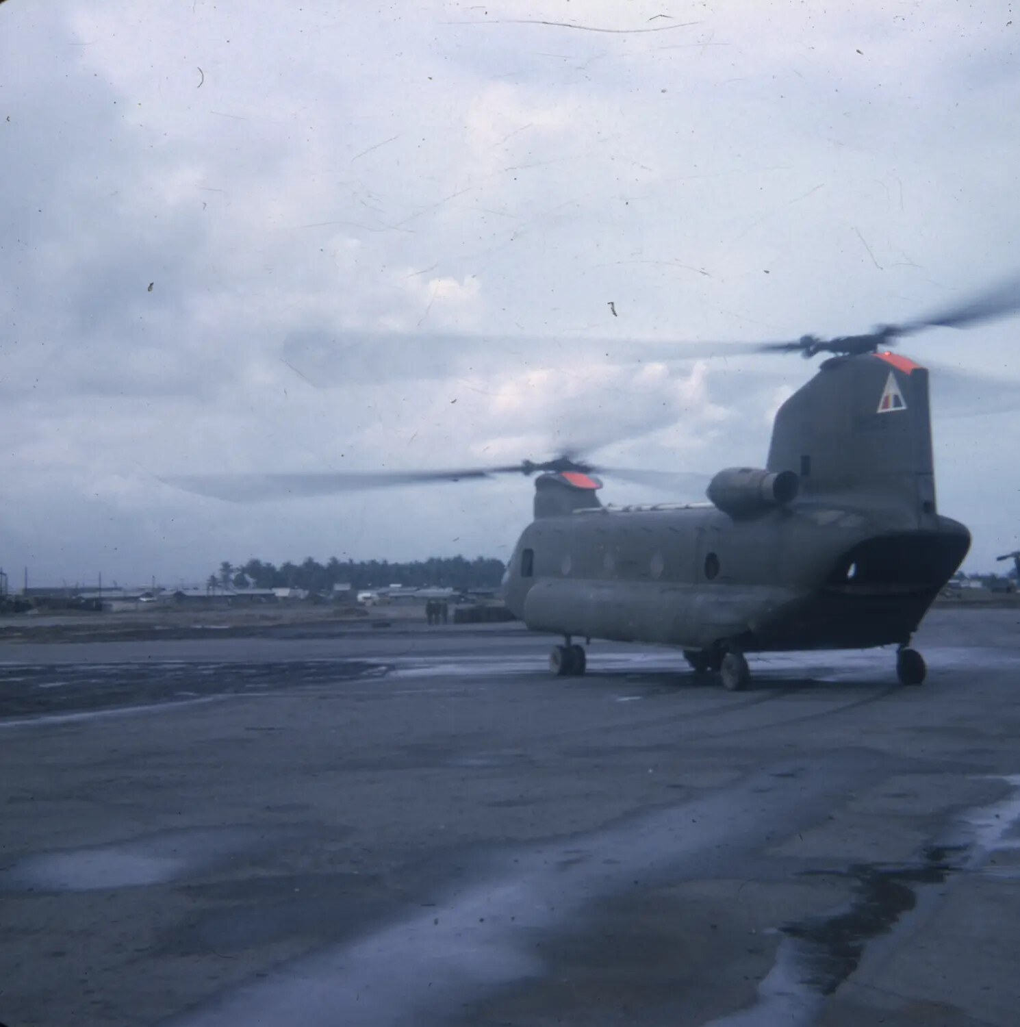 CH-47 Chinook Helicopter on Wet Ramp, Vietnam