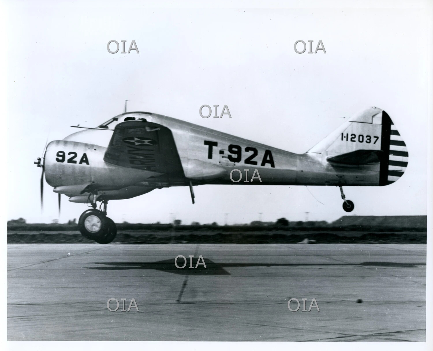 Beechcraft AT-10 Wichita Advanced Trainer in Flight - U.S. Army Air Corps