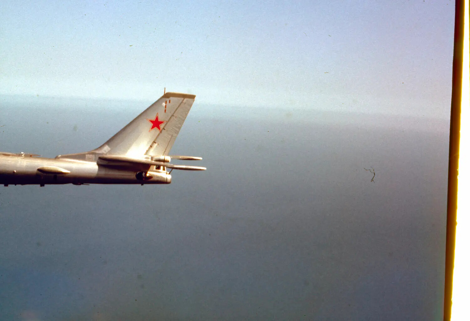 Soviet Tu-16 'Badger' Tail Section During Air Intercept, VF-162 / USS Ticonderoga Collection