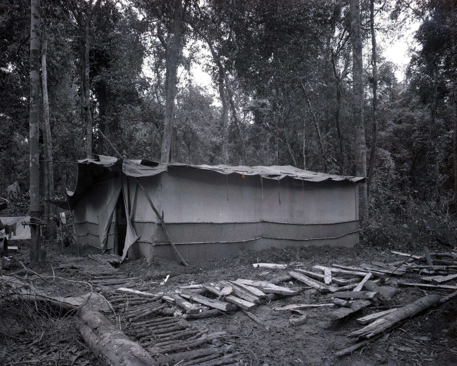 Jungle Encampment Shelter with Earthen Berm Walls, CBI Theater — Kotec Collection