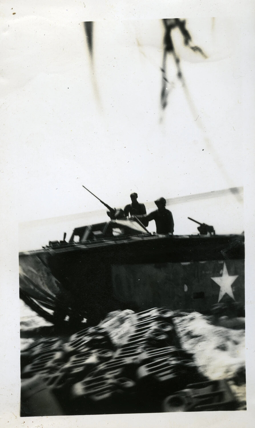 LVT Amphibious Tractor with Gun Crew, Kwajalein Atoll, WWII