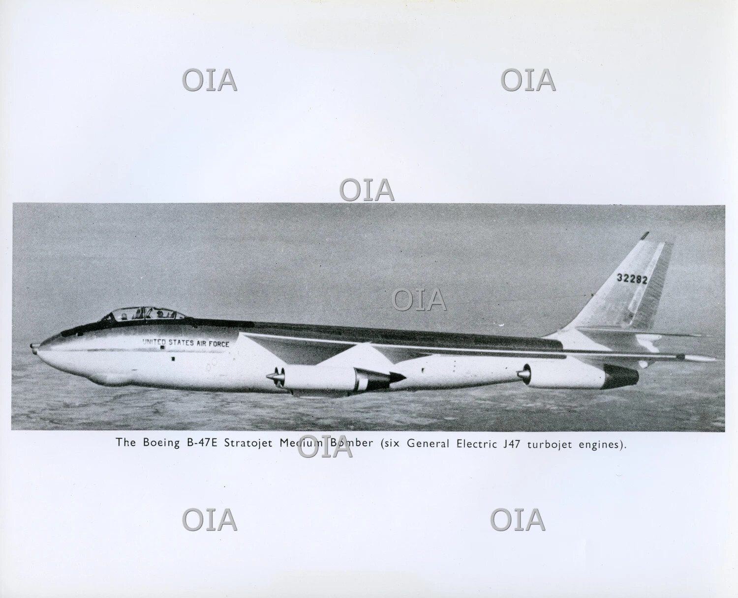 The Boeing B-47E Stratojet Medium Bomber in Flight