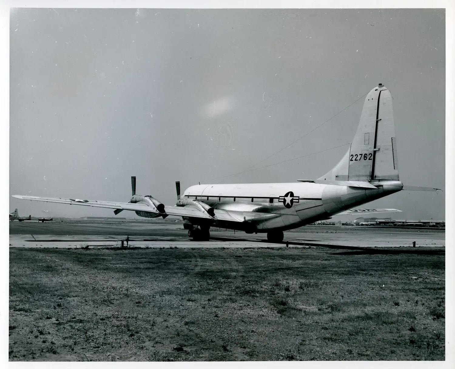 Boeing C-97/KC-97 Stratofreighter, Tail Number 22762, on Airfield Ramp