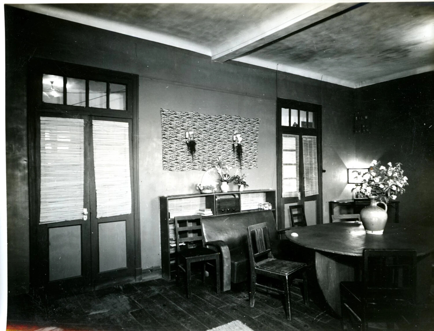 Interior of Officers' Quarters or Requisitioned Residence, China-Burma-India Theater, World War II