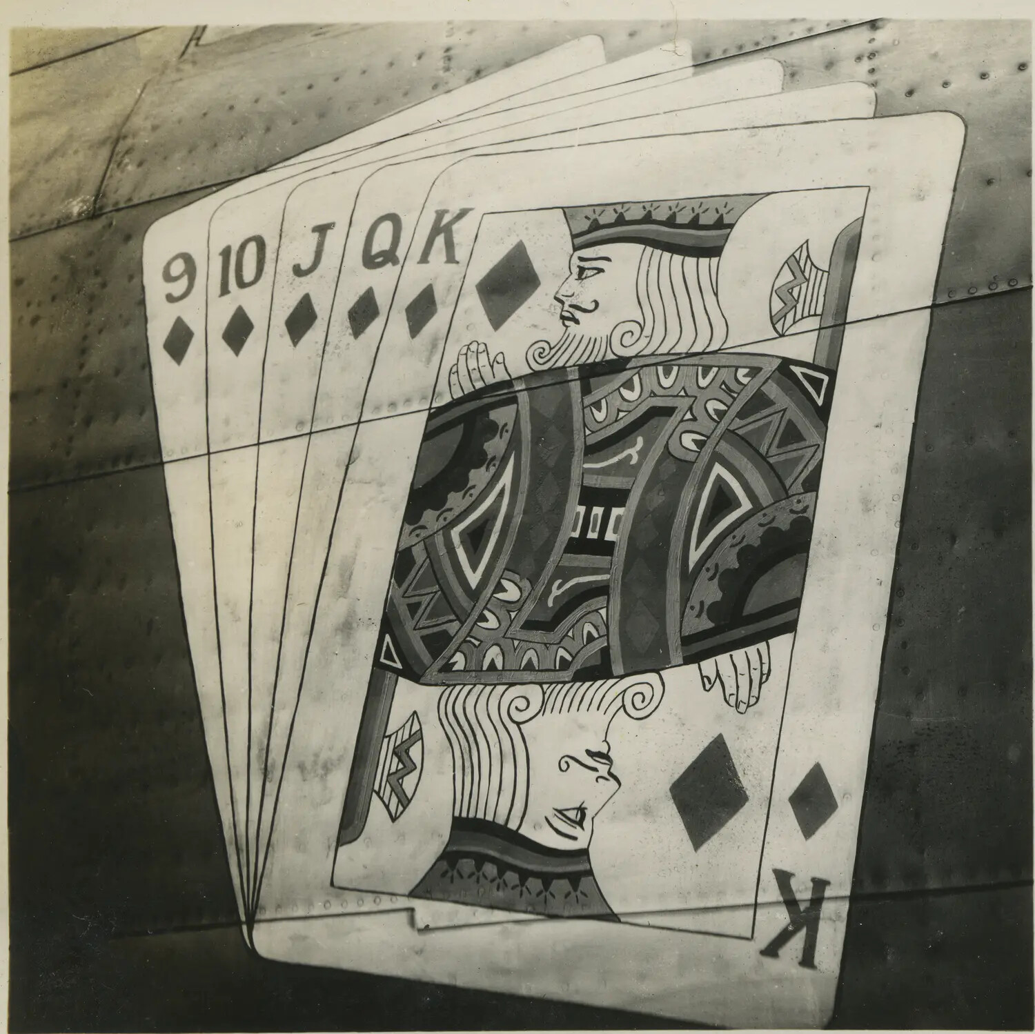 "Royal Flush" Playing Card Nose Art on 312th Bomb Group Aircraft