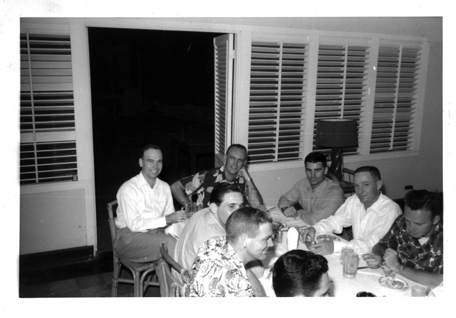 Informal Dinner Gathering of Naval Officers, Korean War Era