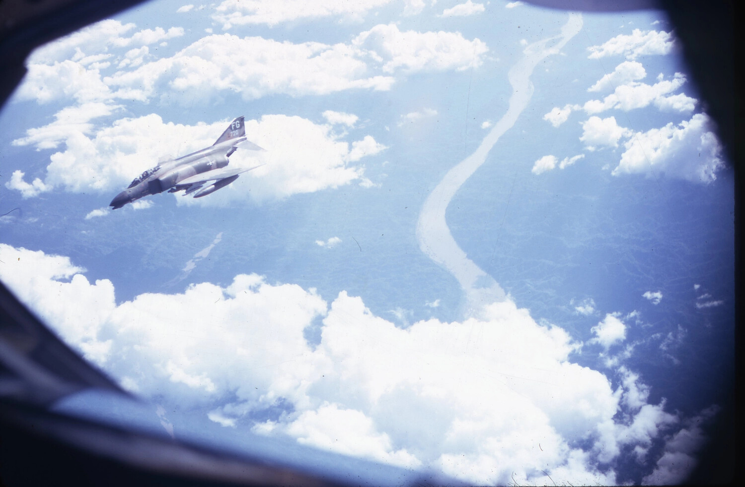 USAF F-4 Phantom II (Tail Code 'FG') Photographed from Tanker Aircraft Over Vietnam