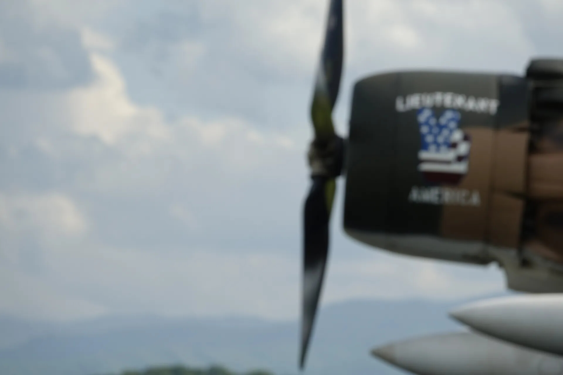 Nose Art Detail, Douglas A-1 Skyraider 'Lieutenant America,' May 2019 Warbird Event (Out of Focus)