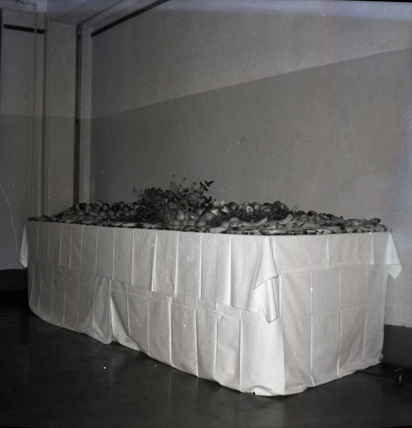 Fruit Display on Banquet Table, Military Dining Hall, 1950s