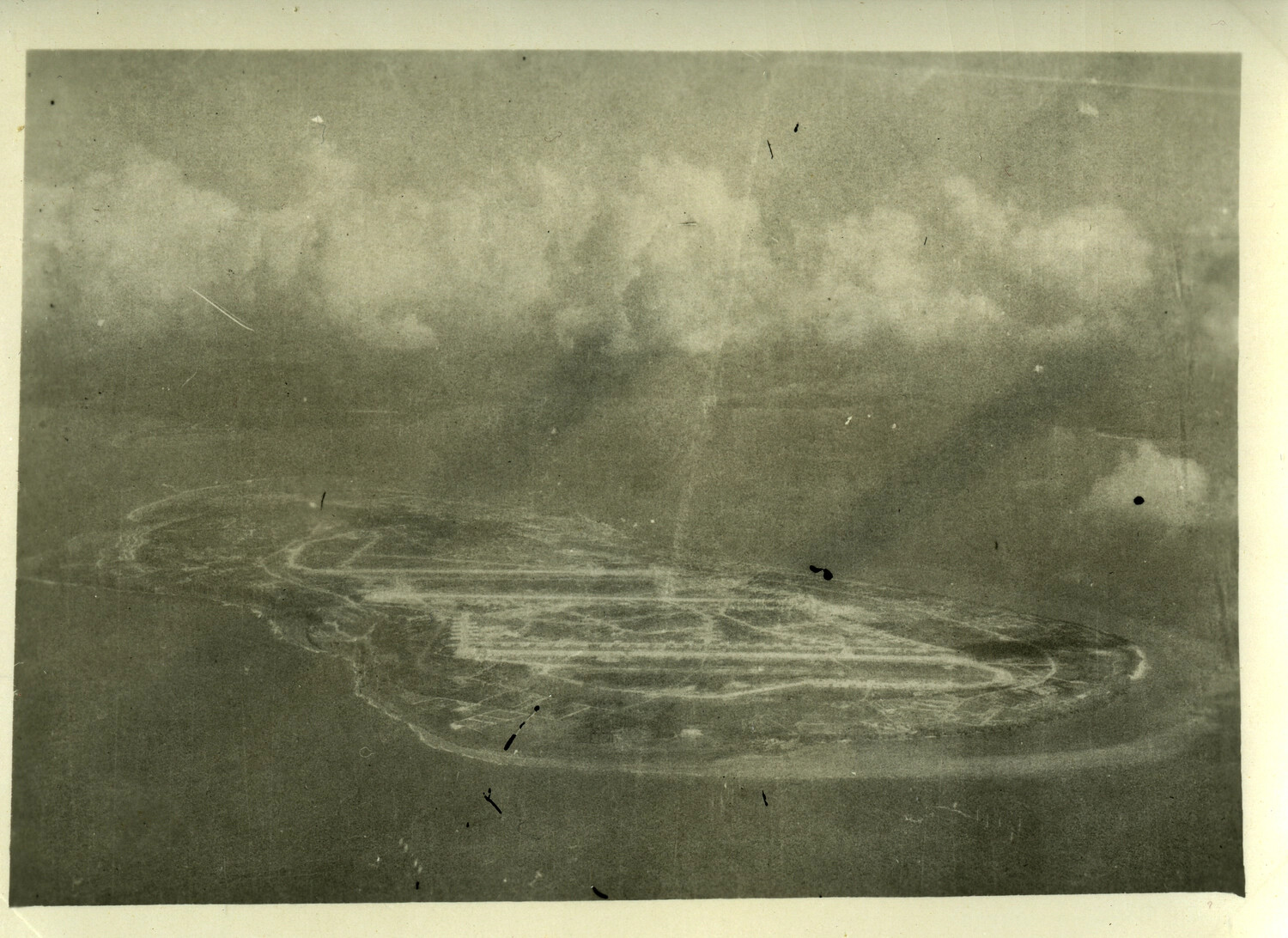 Aerial Reconnaissance Photograph of Small Island Airfield, Ryukyu Islands