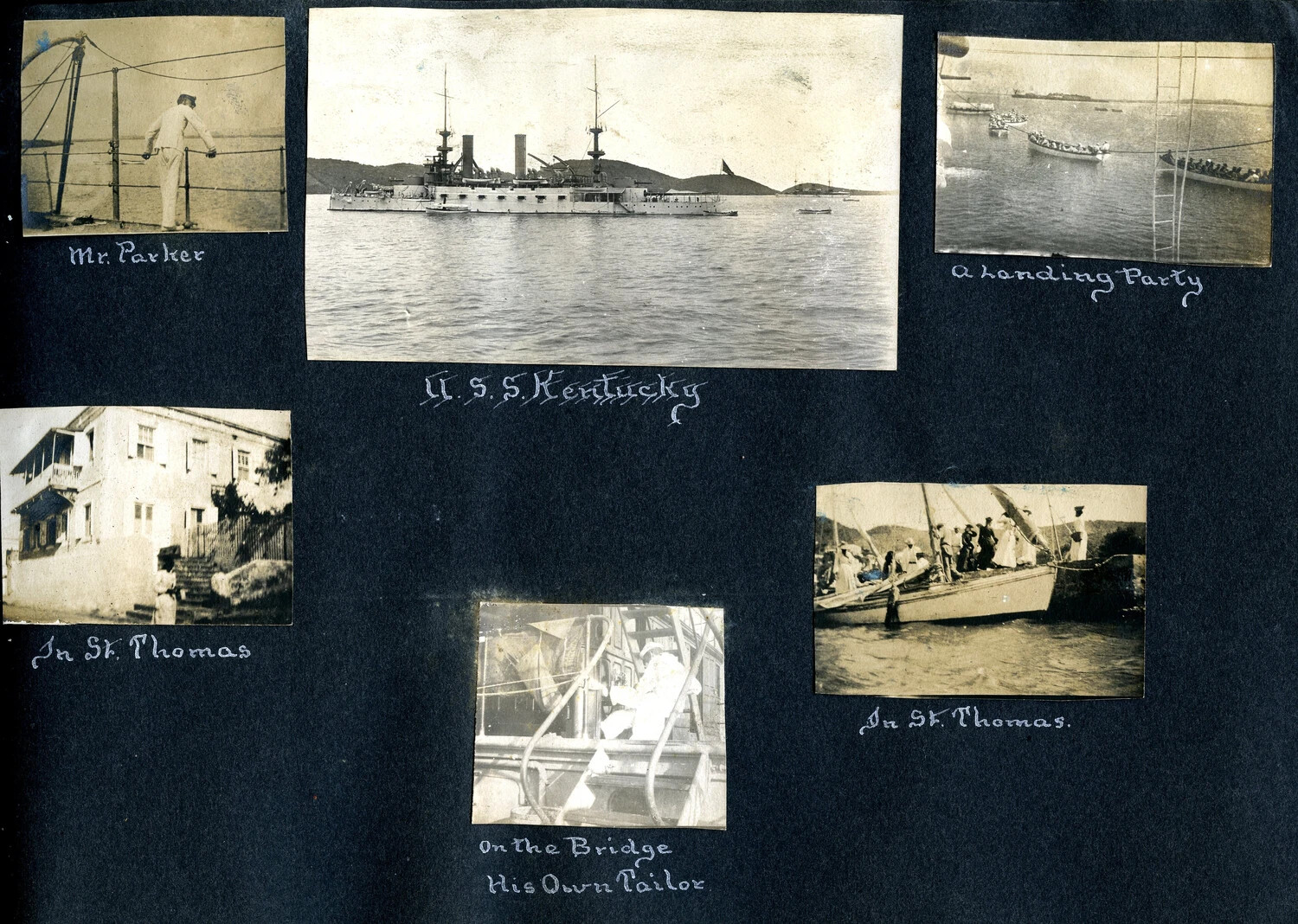 USS Columbia Album: Port Call at St. Thomas with USS Kentucky and Landing Party