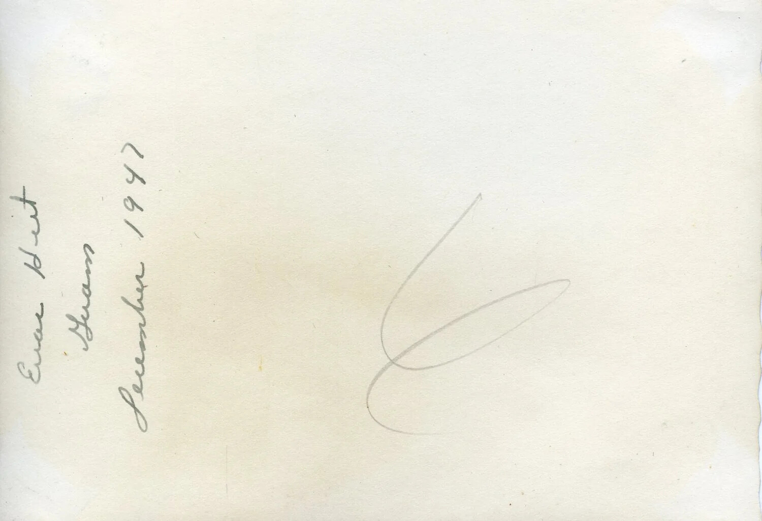 Album Page Verso with Handwritten Location and Date Annotation, VR-6 Agana Guam Collection