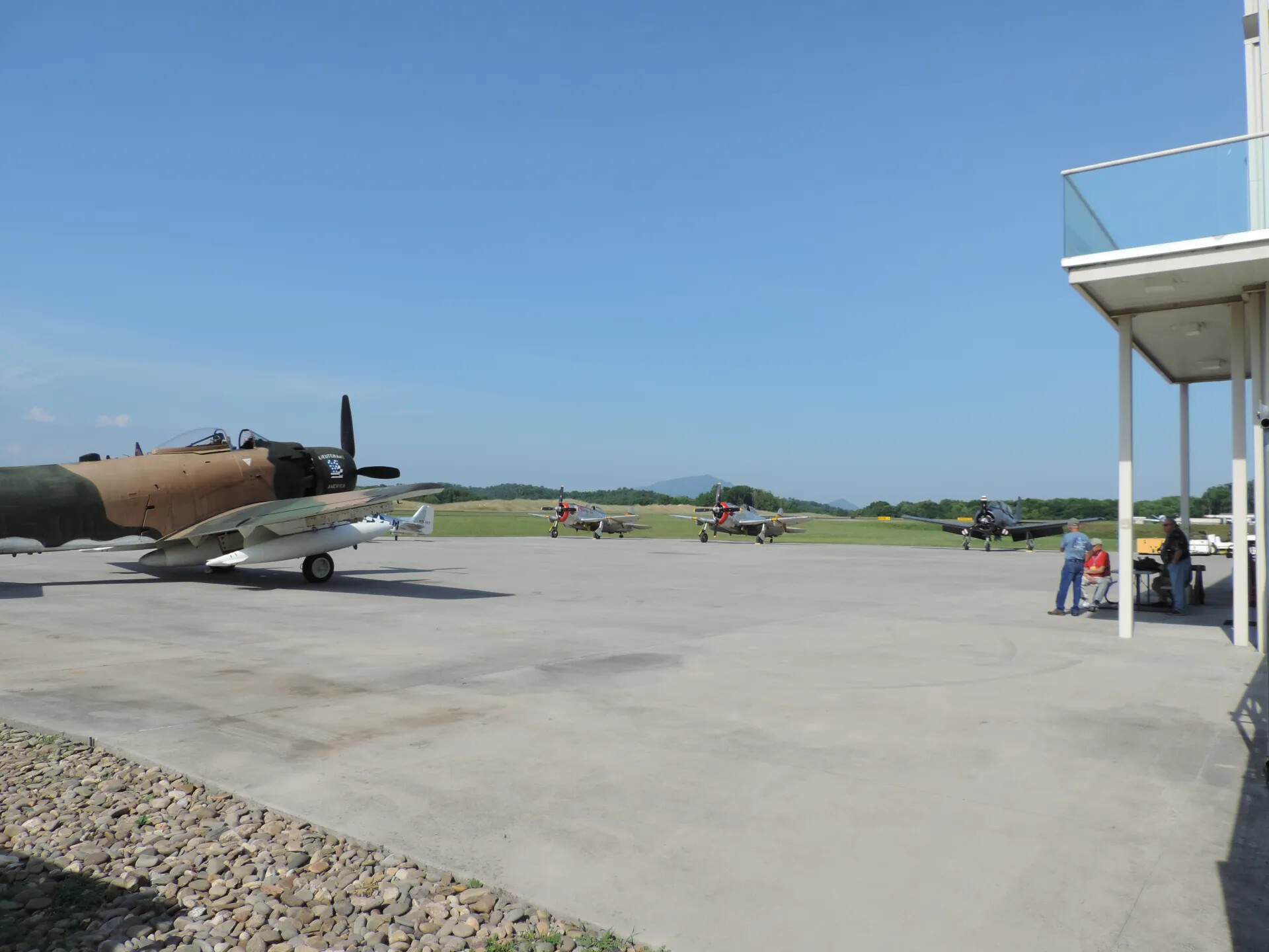 A-1 Skyraider "Lieutenant America" and Warbird Lineup, Tennessee Air Museum Air Show, June 2014