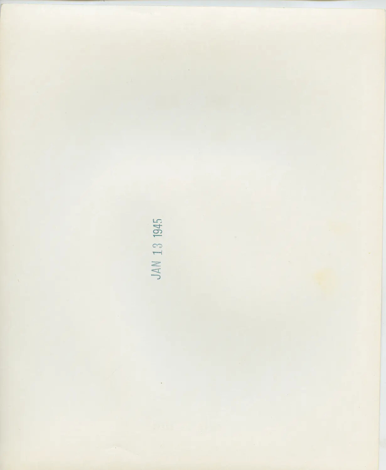 Verso of Official U.S. Navy Photograph, Date-Stamped 13 January 1945