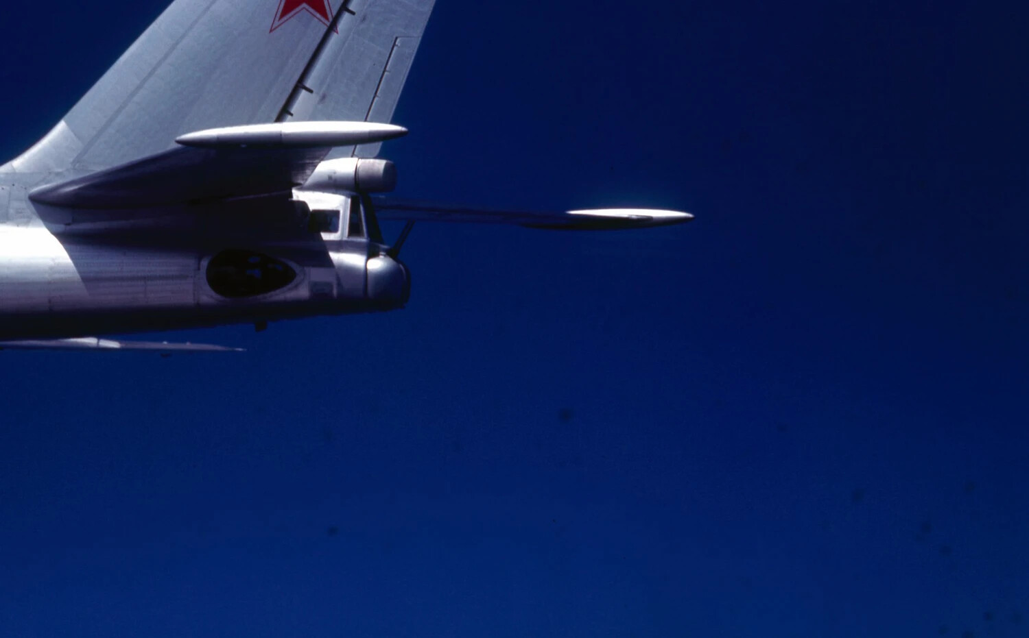 Tail Gunner Position of Soviet Tu-16 'Badger,' Cold War Intercept Photograph