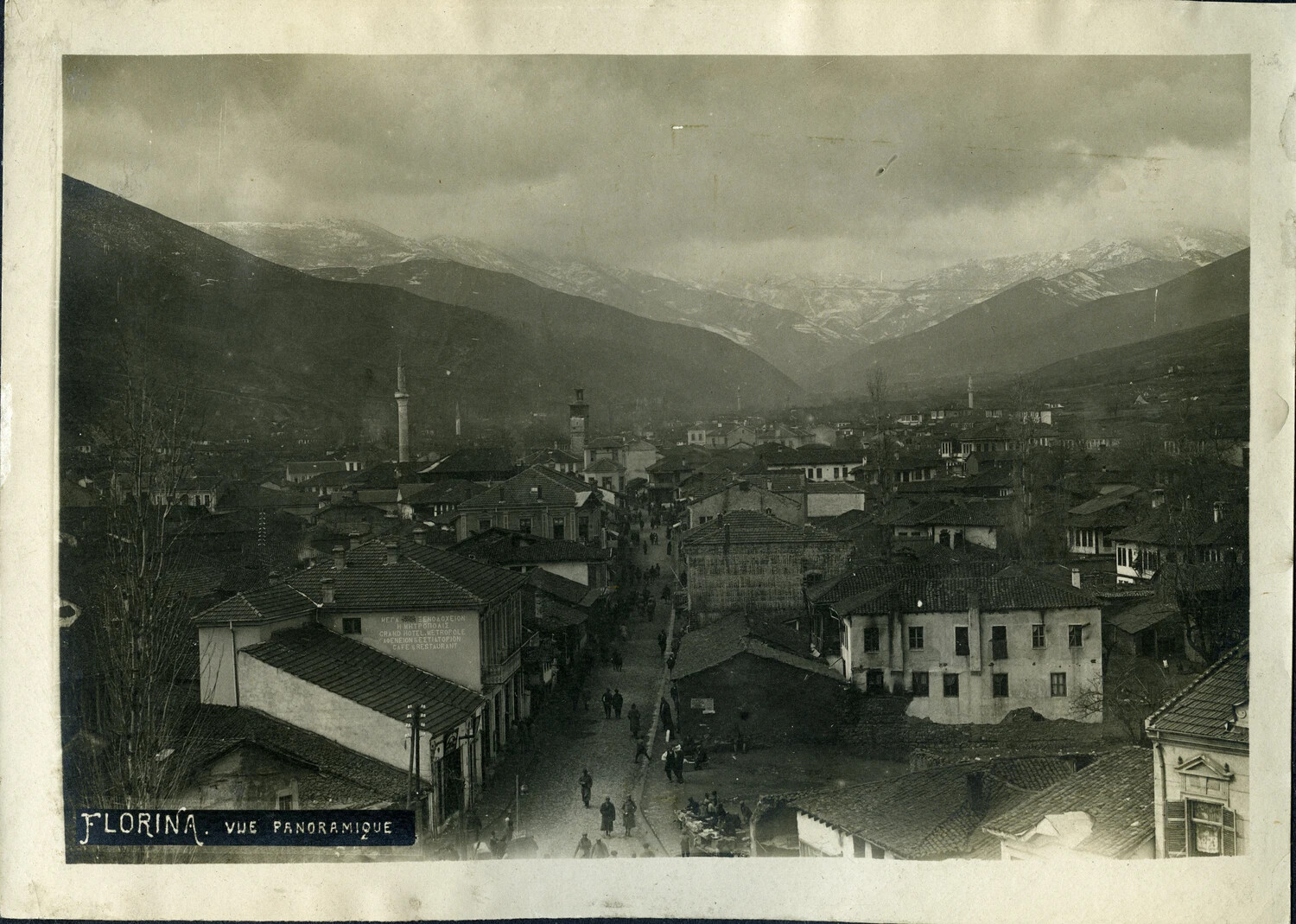 Panoramic View of Florina, Greek Macedonia, World War I Era Postcard