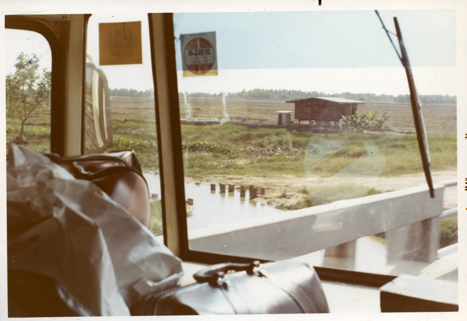 Rural Landscape Near Nakhon Phanom, Viewed from Vehicle Cab, Vietnam War Era