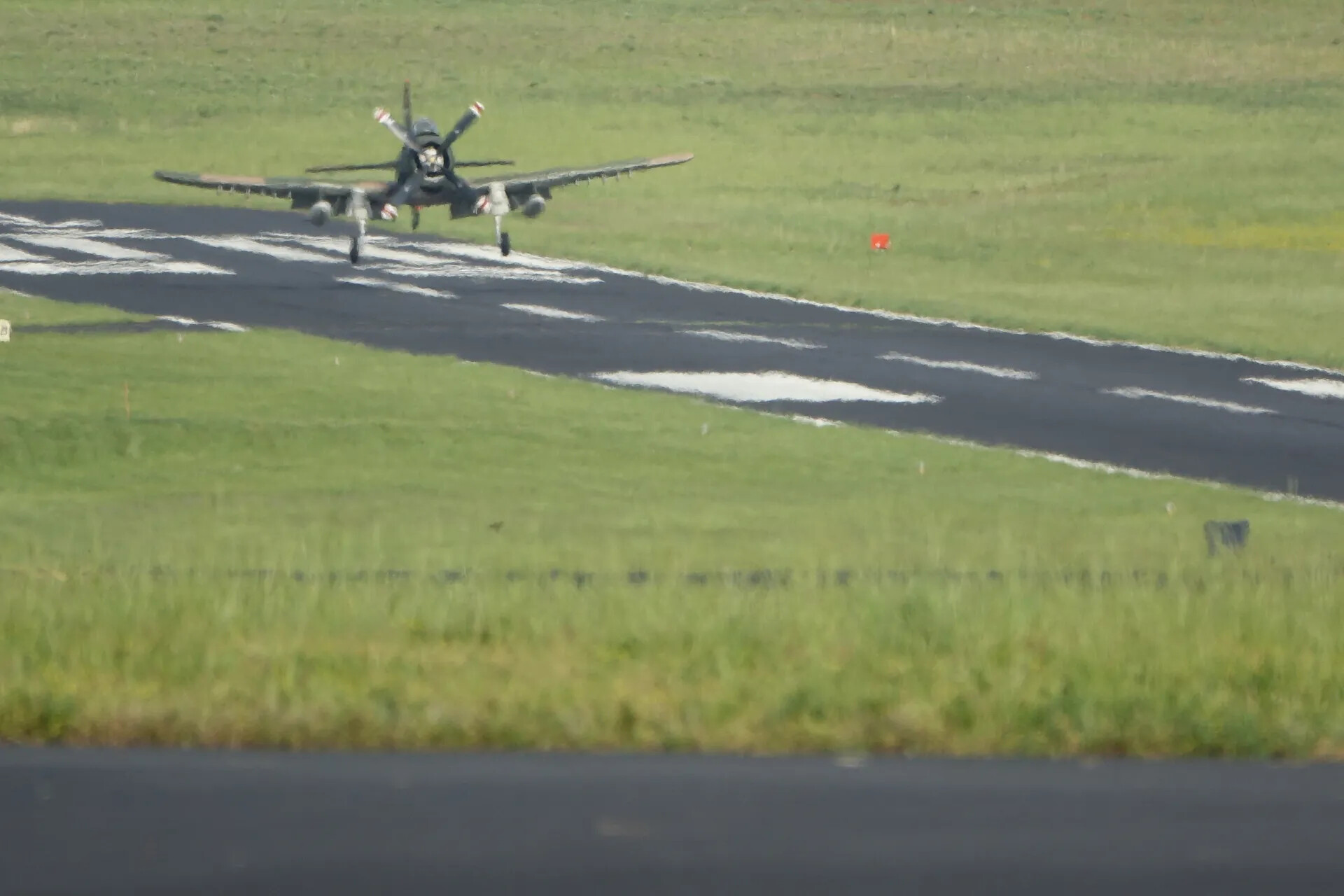 Vought F4U Corsair on Takeoff/Landing Roll, Head-On View, May 2019 Air Show