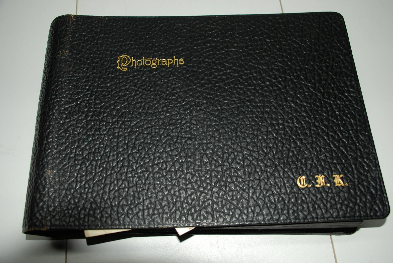 Cover of Personal Photograph Album Monogrammed 'C.F.K.', Occupied Japan Collection