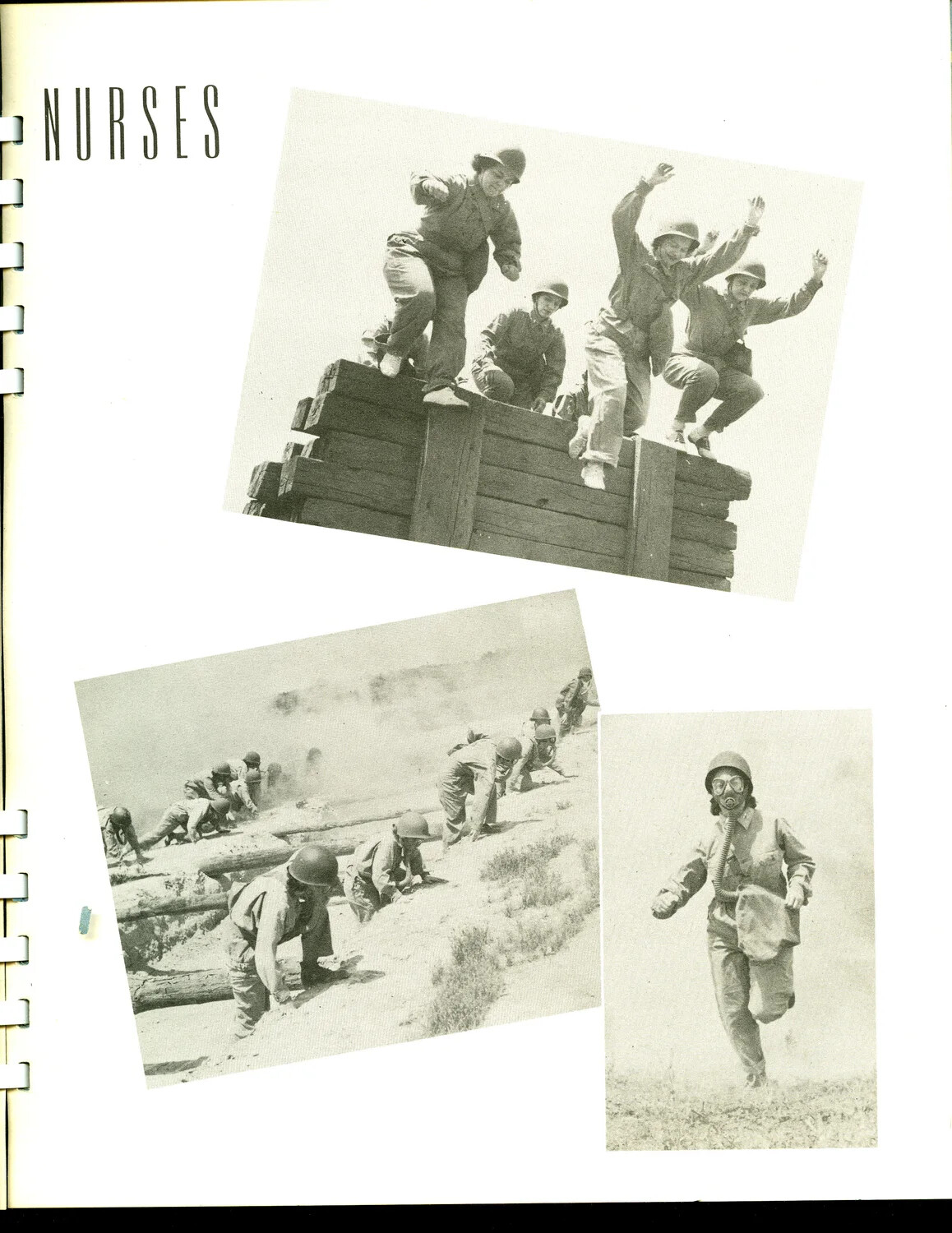 'NURSES' Training Page from the Scott Field Book, WWII Army Nurse Corps Field Exercises