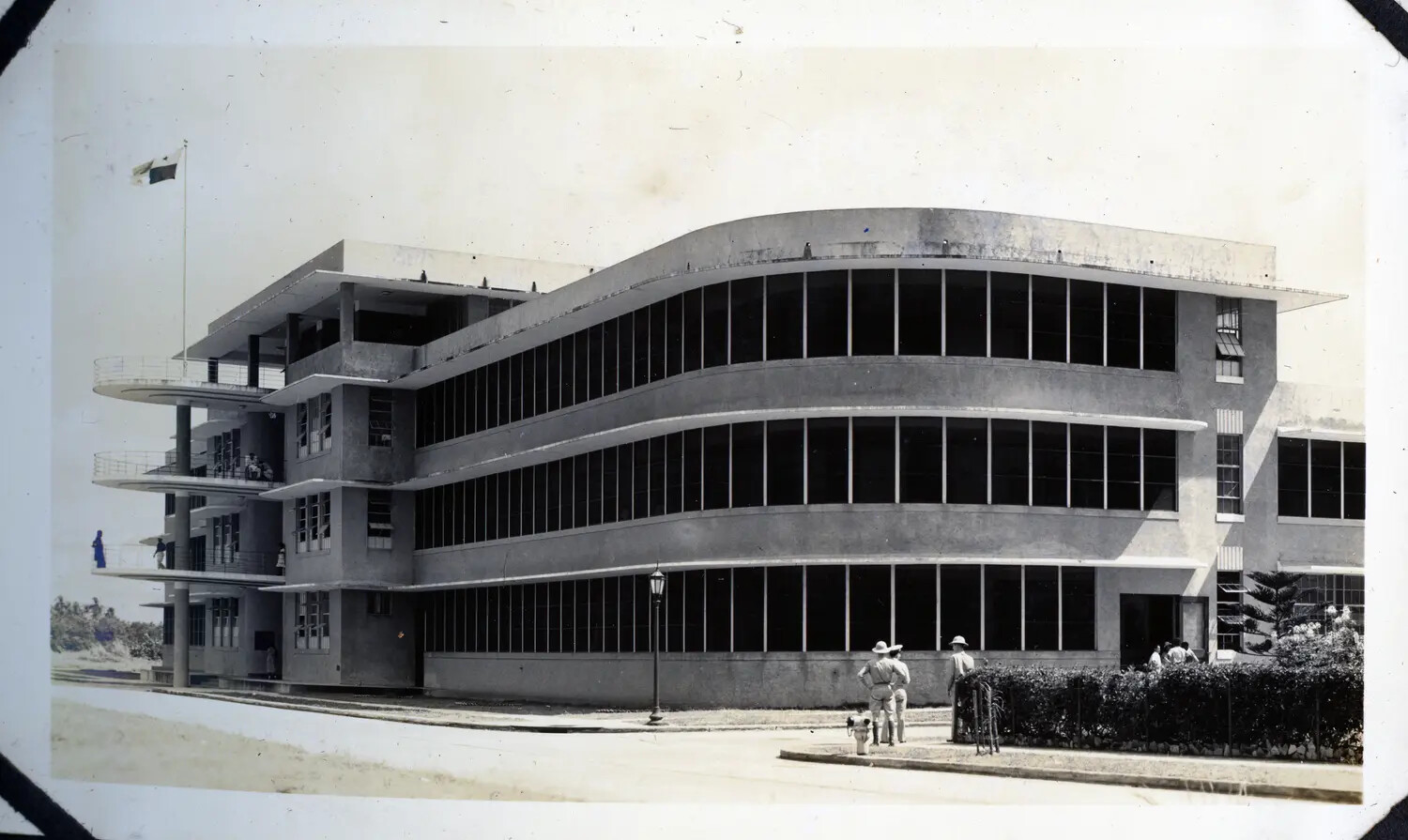 Streamlined Moderne Building, Panama Canal Zone, WWII-Era Photo Album