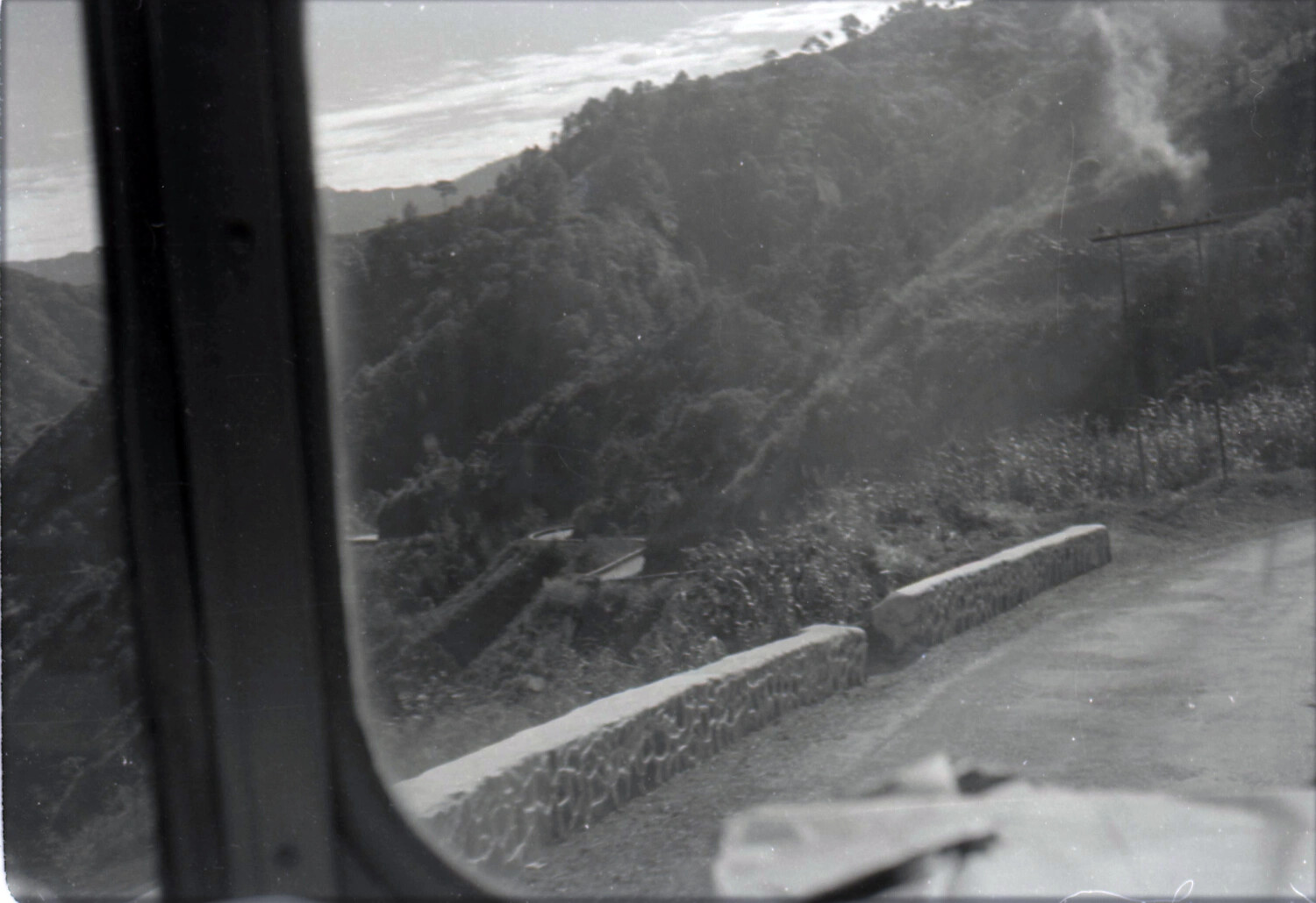 Mountain Road, Philippines, Viewed Through Vehicle Window