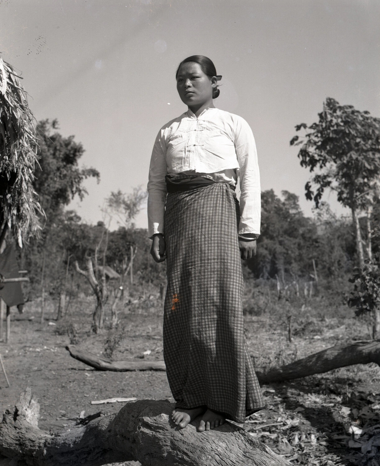 Portrait of a Burmese Woman in Traditional Dress, WWII China-Burma-India Theater Collection