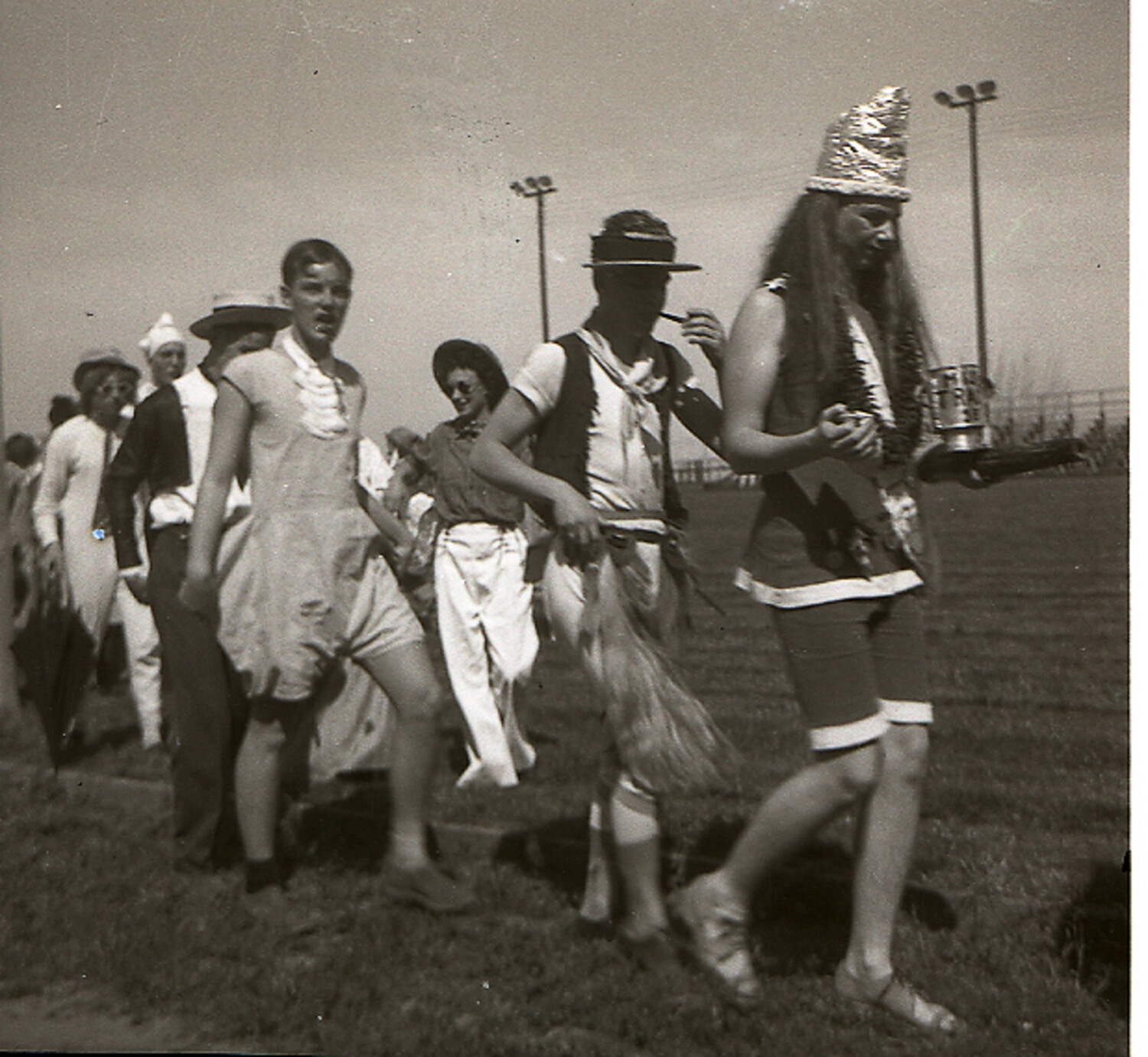 Passengers in Costume for a Shipboard 'Crossing the Line' Equator Ceremony