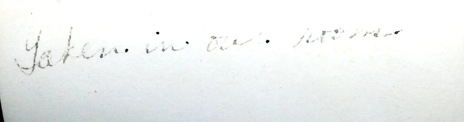 Handwritten Pencil Album Caption Fragment, China-Burma-India Theater Scrapbook (WWII)