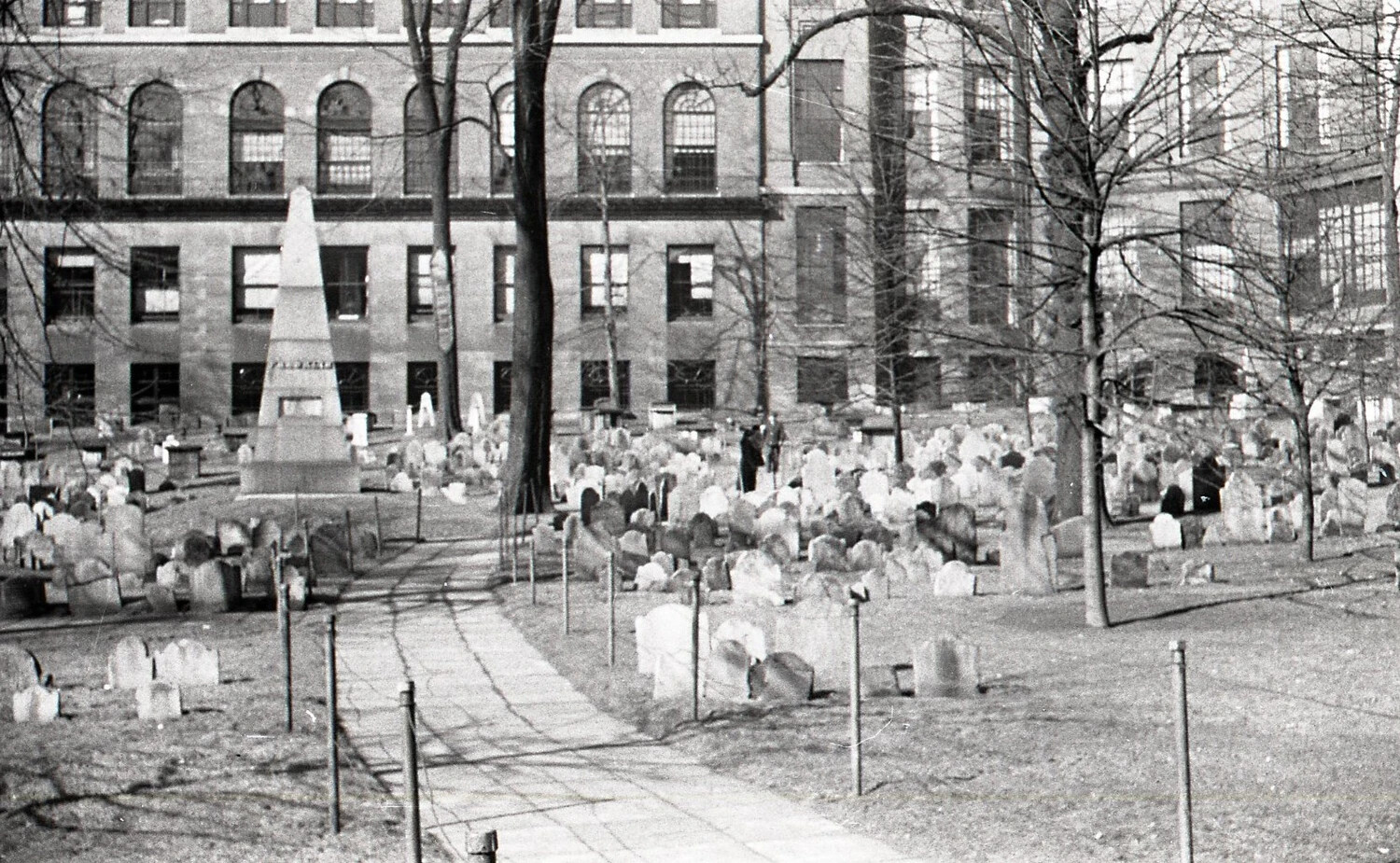Panoramic View of Historic Urban Burying Ground, Boston