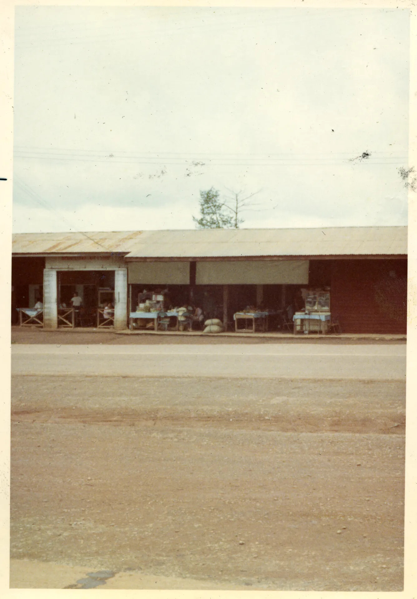 Roadside Market Shophouses, Nakhon Phanom Area, Thailand, Vietnam War Era