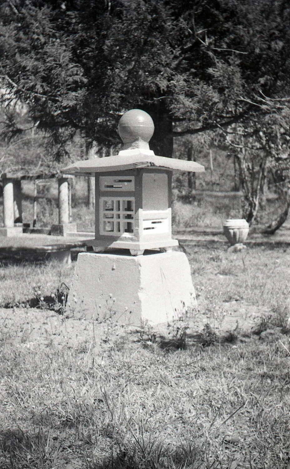 Japanese-Style Stone Garden Lantern, Luzon, Philippines, WWII Era