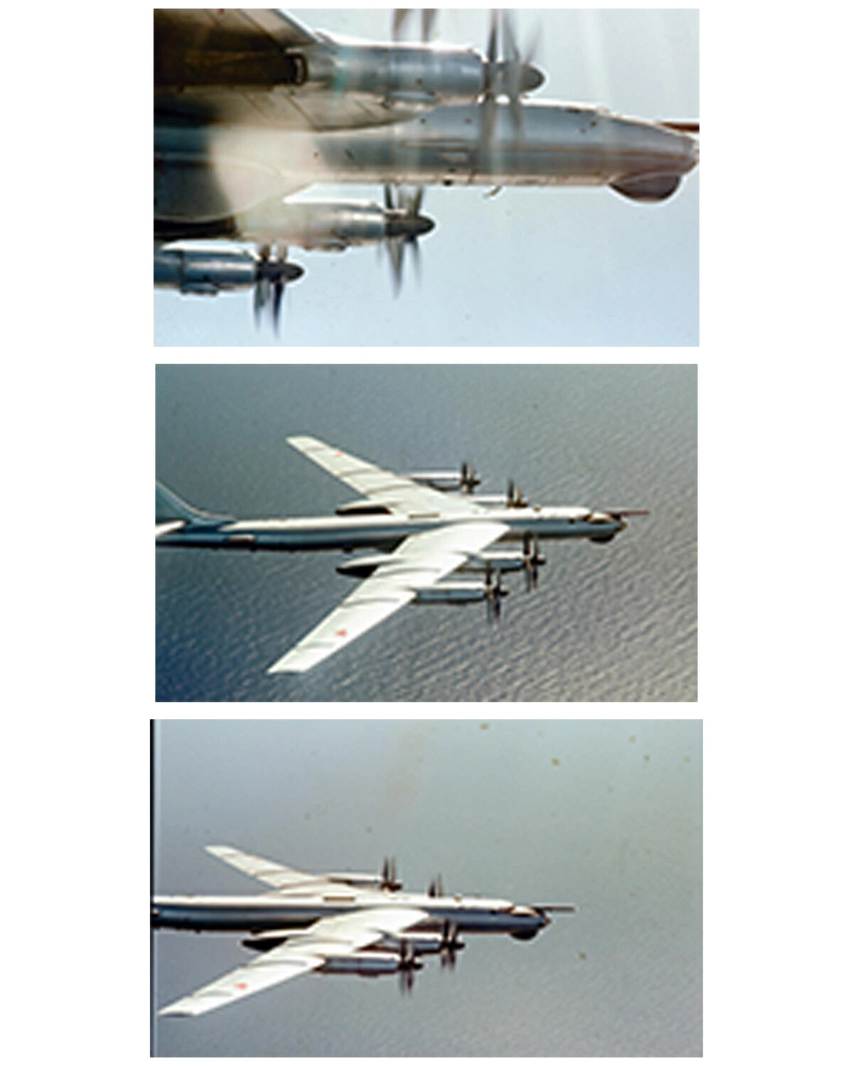 Soviet Tupolev Tu-95 'Bear' Reconnaissance Aircraft Intercepted at Sea, Vietnam War Era
