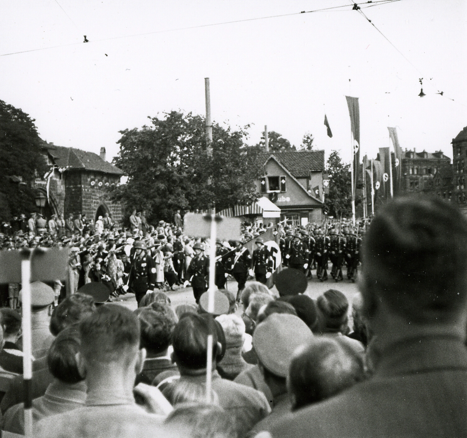 Nazi Party Rally Parade Through Nuremberg Streets, 1930s