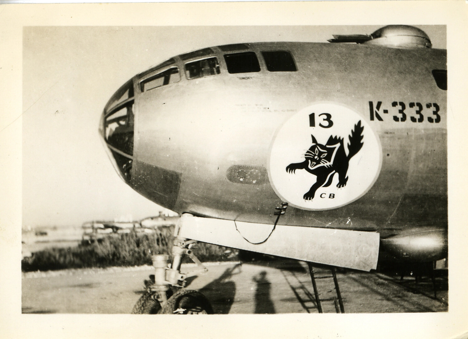 B-29 Superfortress Nose Art 'Black Cat' with Marking K-333, WWII Pacific Theater