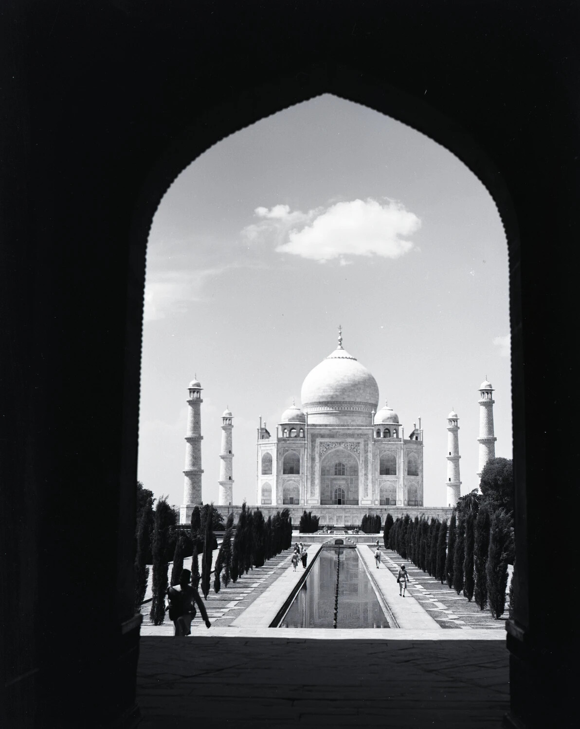 The Taj Mahal Viewed Through the Great Gate Archway, Agra, India - WWII CBI Theater Photo Collection ('The Taj')