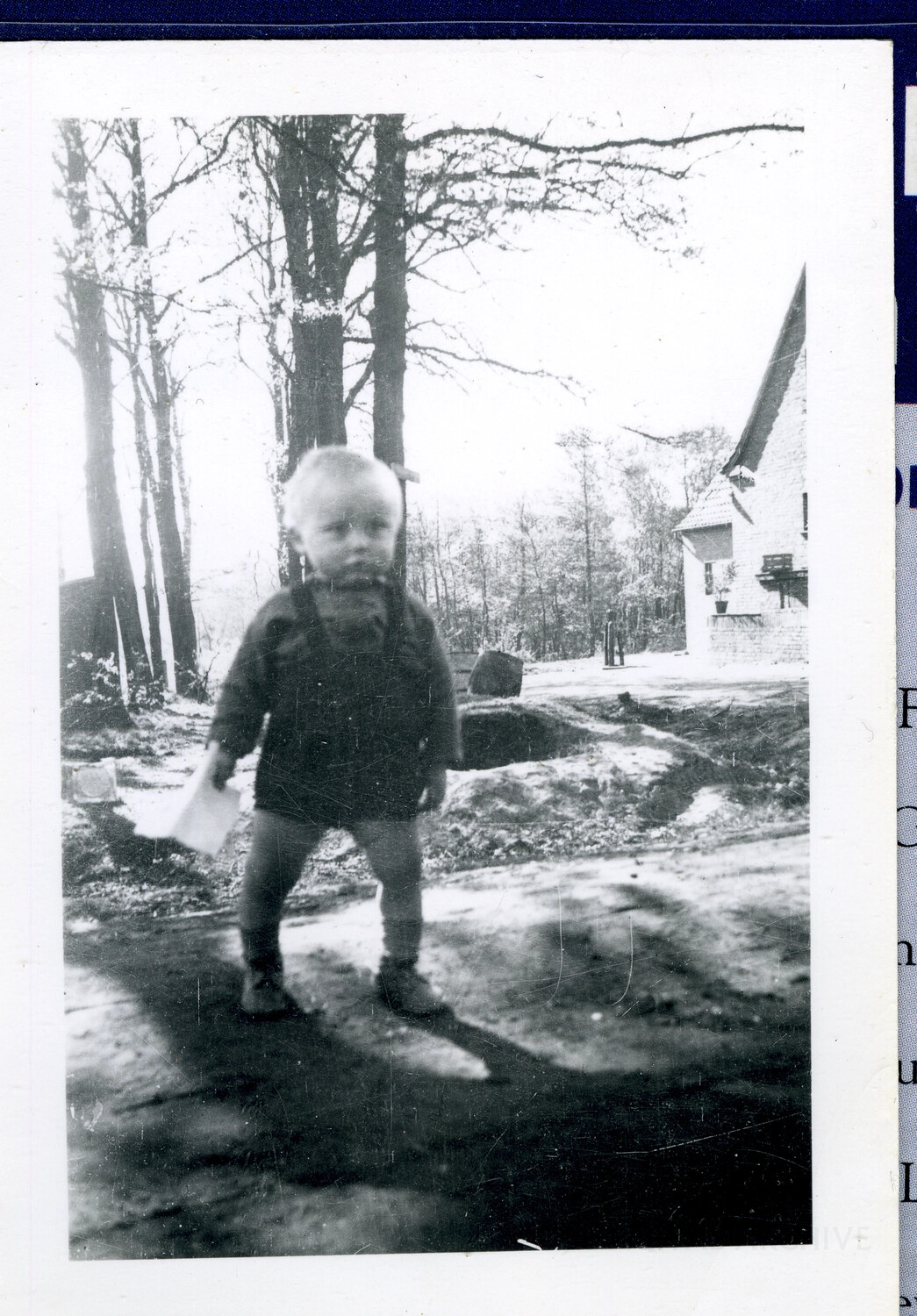 Snapshot of a Young Child in a European Yard, Personal Album Page