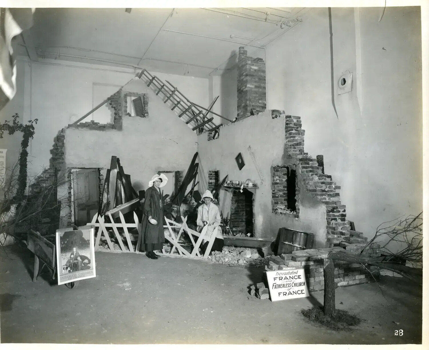 "Devastated France and Fatherless Children of France" Relief Exhibit Diorama, Cincinnati, Ohio, c. 1918-1919