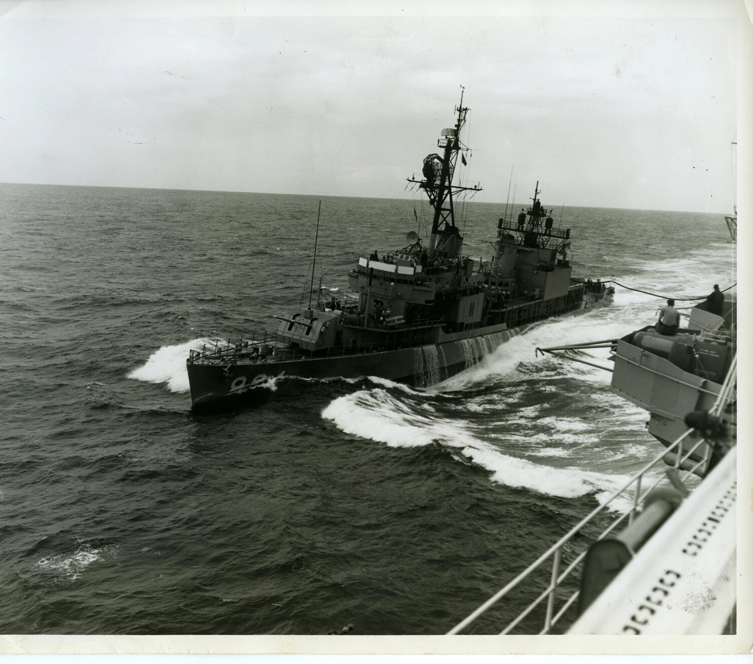 USS Floyd B. Parks (DD-884) Alongside During Underway Replenishment, Vietnam Era