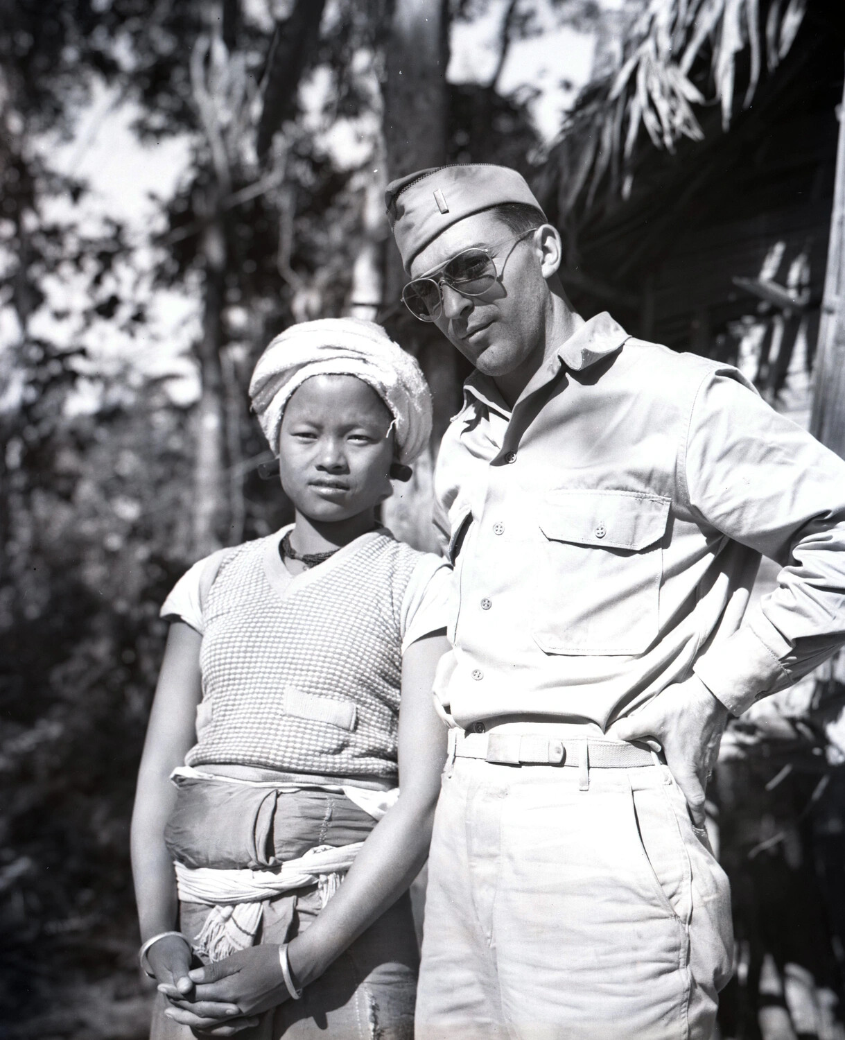 U.S. Serviceman with Local Hill-Tribe Woman, China-Burma-India Theater, WWII