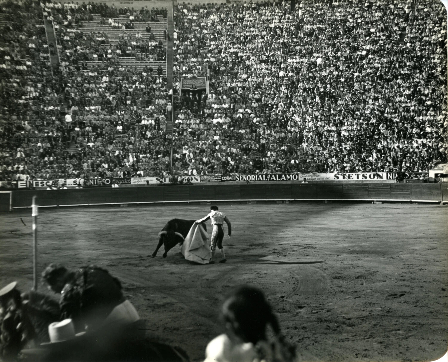 Matador Performing a Muleta Pass in the Faena, Mexico City Bullring, 1949