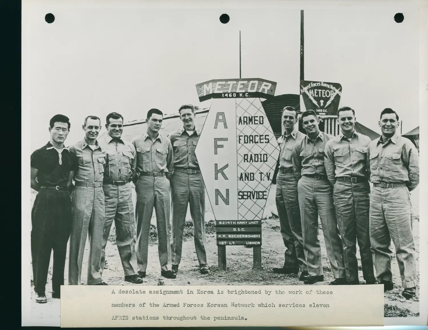 Personnel of the Armed Forces Korea Network (AFKN) Radio Station 'Meteor,' Korean War Era