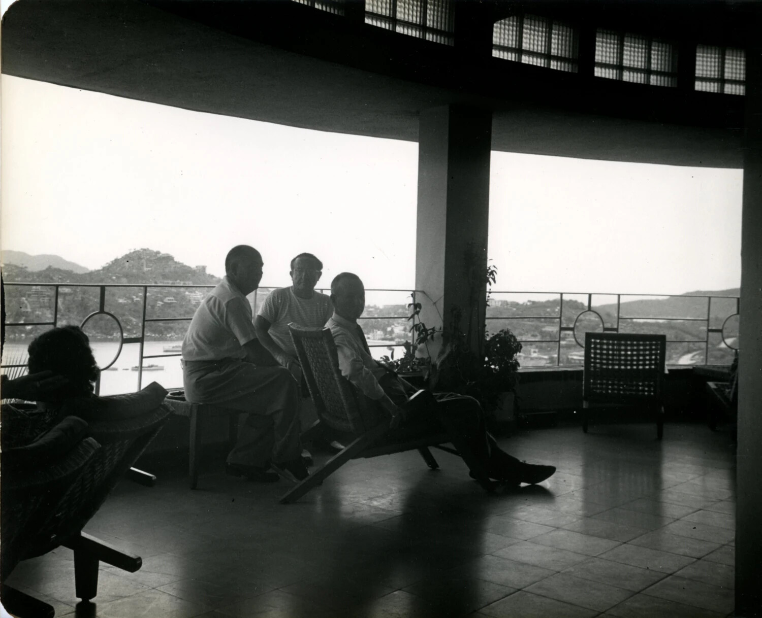 Veranda Overlooking the Bay, Wainwright Travel Album, circa 1949