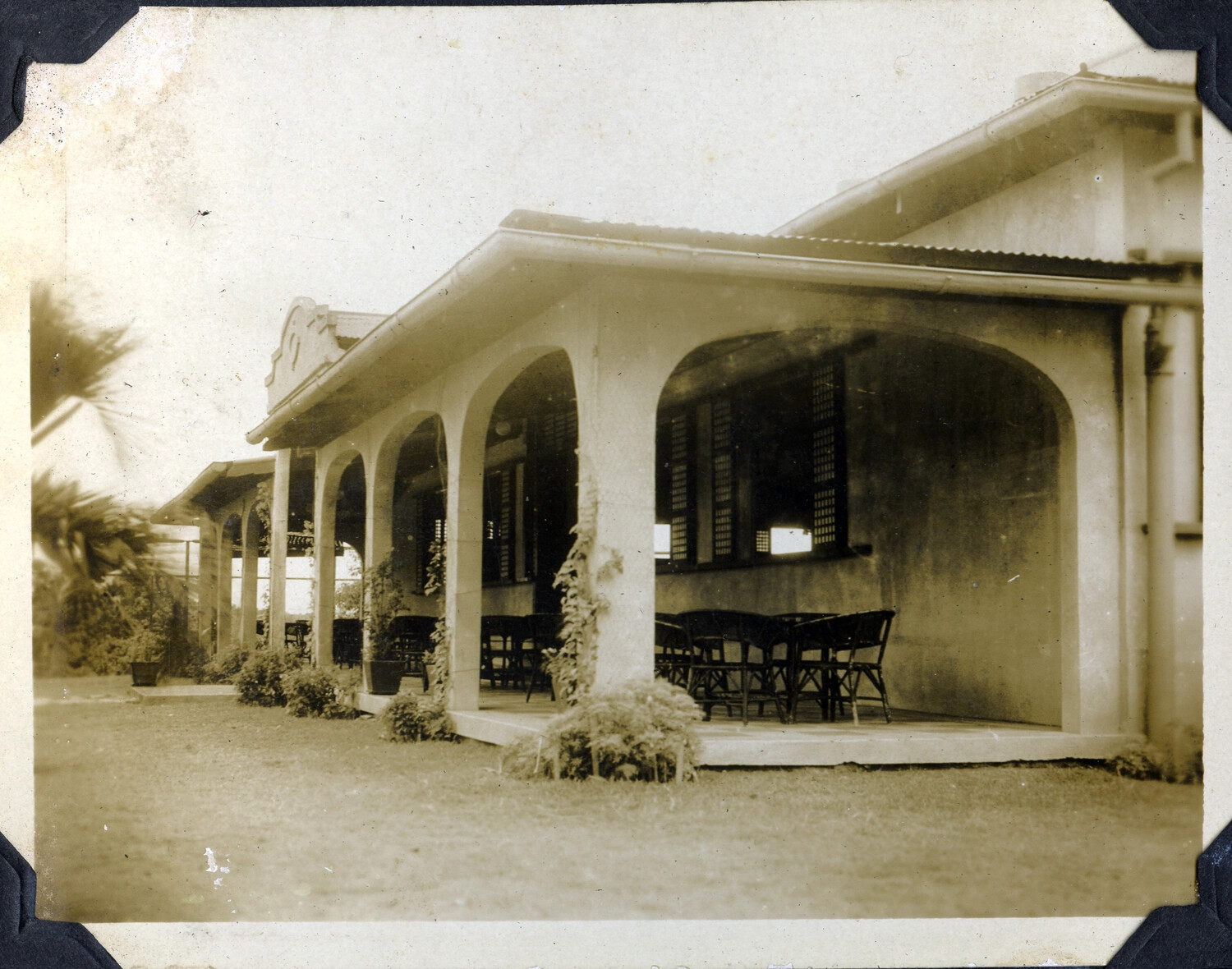 Arcaded Veranda with Rattan Furniture, Clubhouse Building, Manila Area, Philippines