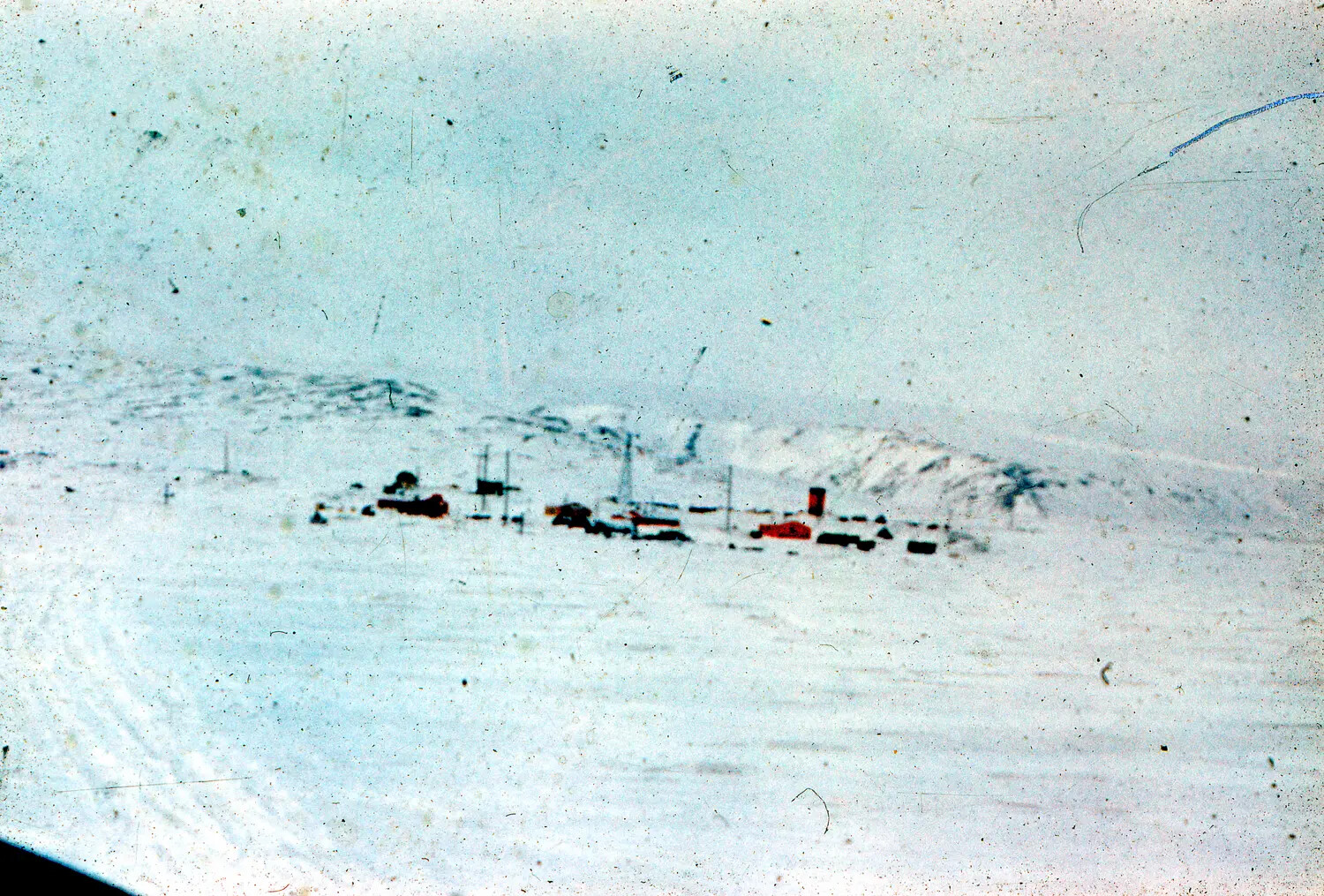 Distant View of Thule Air Base Facilities in Snow - Greenland, c. 1950-1955