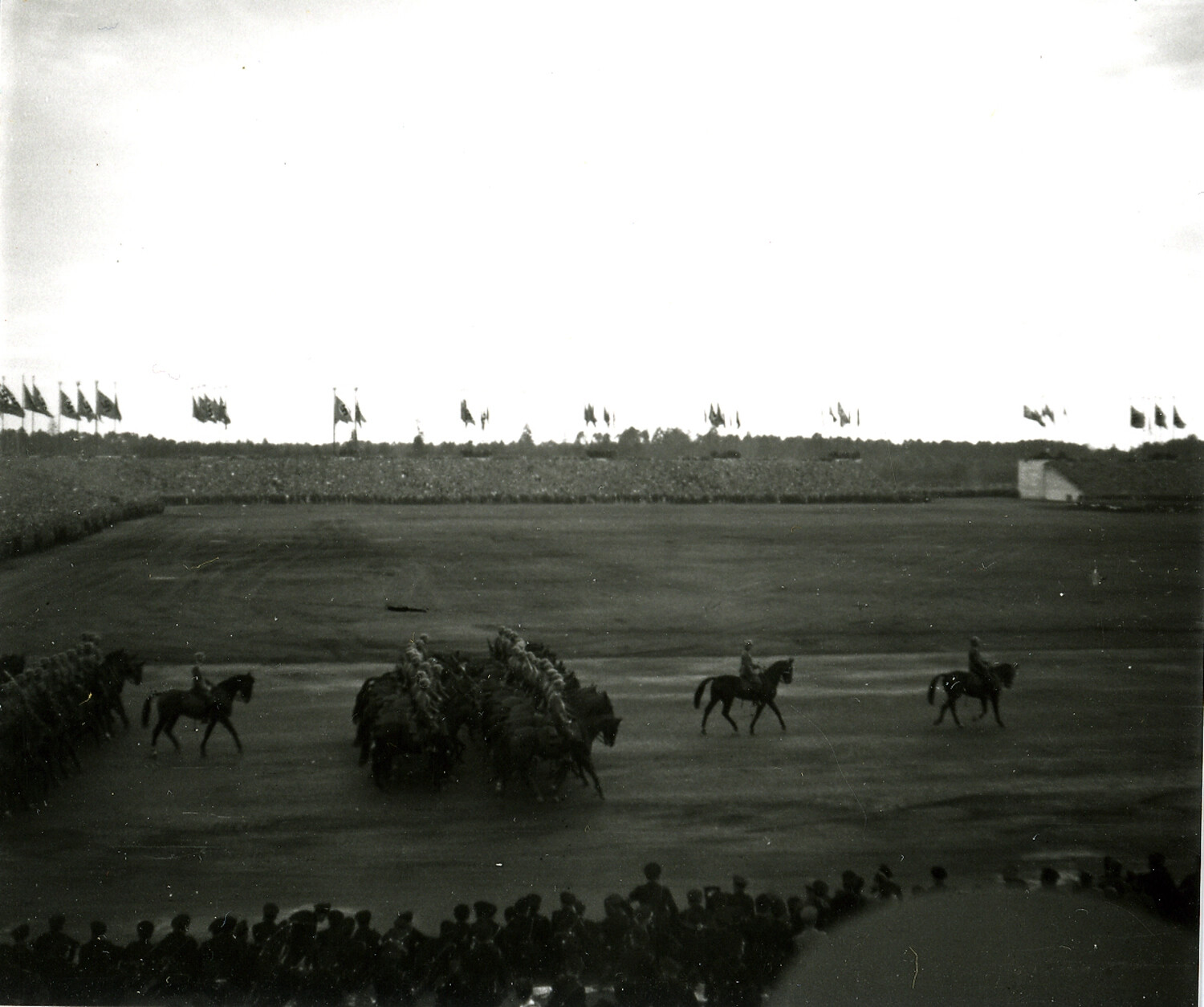 Mounted Parade and Horse-Drawn Artillery at a Nuremberg Rally Ground, Germany, 1930s