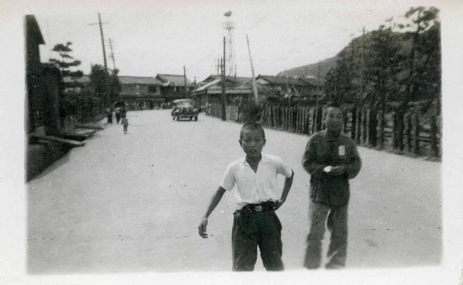 Street Scene with Two Young Men, Occupied Japan, c. 1945-1952
