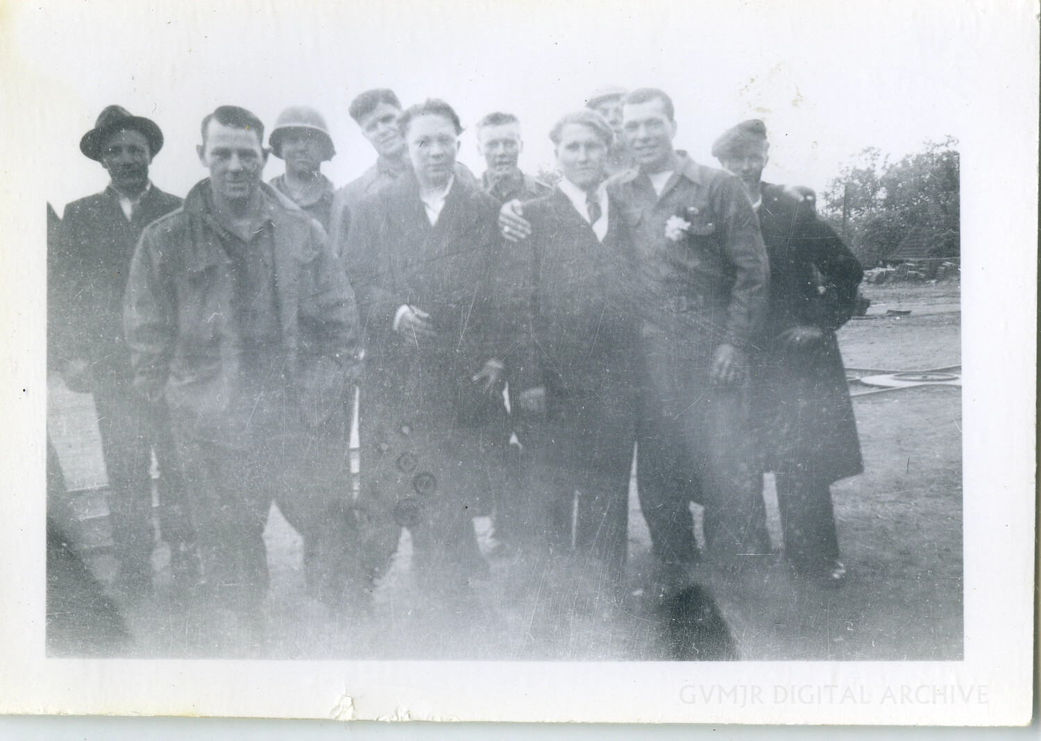 Group Portrait of Servicemen and Civilians, 101st Airborne Association, WWII European Theater