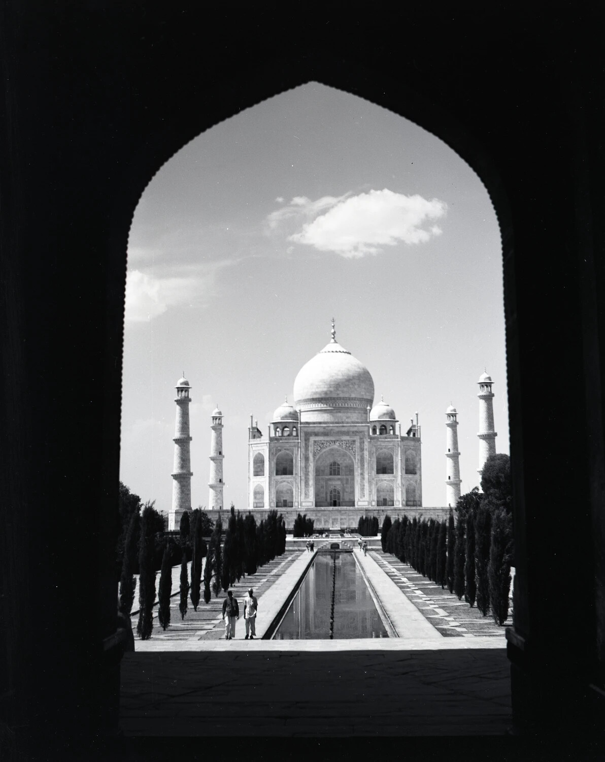 The Taj Mahal Viewed Through the Great Gate, Agra, India